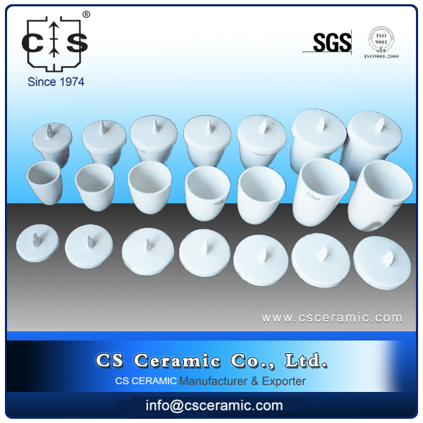 Crucible Chemistry, Porcelain, High Form, with Cover, Economy