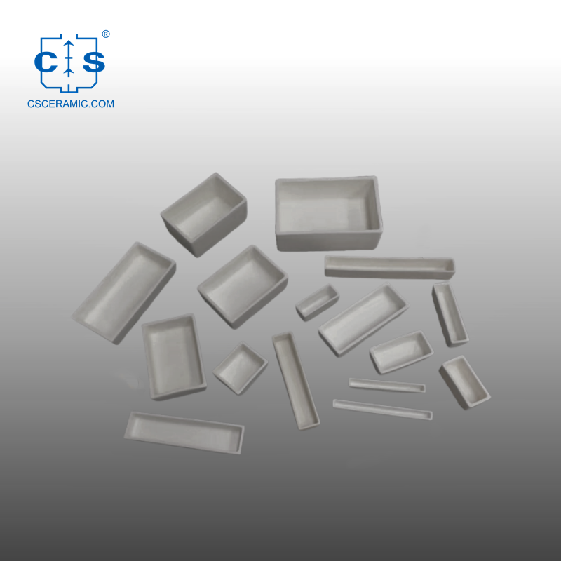 Square High Thermal Conductivity AlN Aluminum Nitride Ceramic Crucible